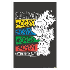 Trends International Pokémon: Expressive Doodle - Group Framed Wall Poster Prints - 1 of 4
