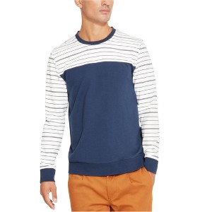 Kenneth Cole Mens Colorblocked Pinstripe Embellished T-Shirt - 1 of 1