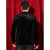 Lars Amadeus Men's Mock Turtleneck Long Sleeves Basic Velvet T-Shirt - 3 of 4