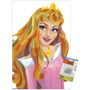 Trends International Disney Sleeping Beauty - Aurora - Stylized Unframed Wall Poster Print Clear Push Pins Bundle 14.725" x 22.375" - 1 of 4