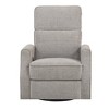 Fabric Swivel Gliding Recliner with Easy Assembly and Transitional Design - 3 of 4