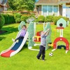 7 in 1 Toddler Slide and Swing Set, Kids Freestanding Slide Climber with Adjustable Swing and Basketball Hoop - 2 of 4