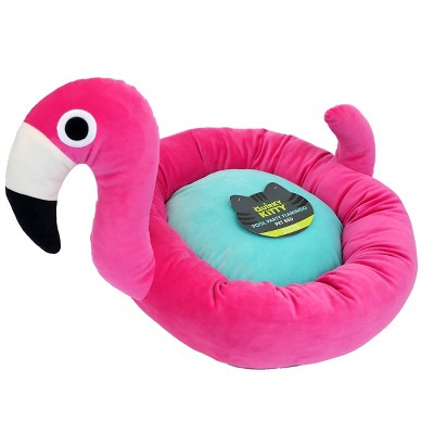 Quirky Kitty Pool Party Flamingo Cat Bed - Pink
