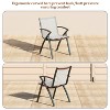 Patio Dining Chairs Set of 2, Outdoor Stackable Chairs with Metal Frame and Backrest, All Weather Breathable Patio Lawn Chair for Garden and Backyard - 3 of 4