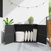 vidaXL Storage Unit Outdoor Storage Cabinet Patio Storage Box Poly Rattan - 3 of 4