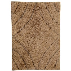 Knightsbridge Diamond 220 GSF Non Skid Back Bath Rug 21 x 34 - Stone - 1 of 3