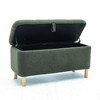 CAVINAS Boucle Fabric Storage Ottoman Bench with Storage Compartment,Upholstered Storage Ottoman,Storage Benches for Living Room,Bedroom - 2 of 4