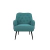 Upholstered Accent Chair With Armchair Ergonomic Incline Backrest Easy Assembly Modern Chair For Living Room - 4 of 4