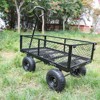 UBSSO Heavy-Duty Steel Mesh Garden Cart, All-Terrain Utility Wagon for Hauling, TC1840BKG - 4 of 4