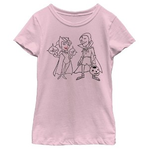 Girl's Marvel WandaVision Outline Sketch T-Shirt - 1 of 4