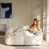 MAXYOYO Bean Bag Chair, Ultra Soft Faux Fur Loveseat Floral Petal Back Sofa for Adults - 2 of 4