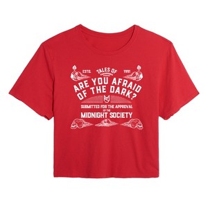 Women's - Are You Afraid of the Dark - Midnight Society Seance Board Cropped Graphic T-Shirt - 1 of 4