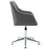 vidaXL Swivel Office Chair Light Gray Fabric - 3 of 4