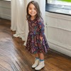 Mightly Toddler Fair Trade Organic Cotton Print 3/4 Sleeve Twirl Dress - 2 of 4