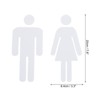 Unique Bargains Self-Adhesive Decor Office Business Men Women Restroom Sign 1 Set - 2 of 4