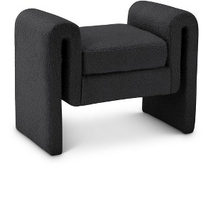 Meridian Furniture,Stylus Boucle Fabric Bench - 1 of 4