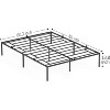 14 Inch Twin Bed Frame No Box Spring Needed, Heavy Duty Metal Platform Bed Frame Twin Size for Bedroom Easy Assembly, Noise Free, Black, Tiwn - 2 of 4