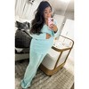 PinkBlush Light Blue Ribbed Soft Knit Long Sleeve Maternity Pajama Set - 4 of 4