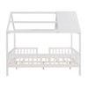 Whisen Full Size Wood House Bed, Playhouse Design with Roof & Fence, Fun Play & Sleep Space - White - 4 of 4