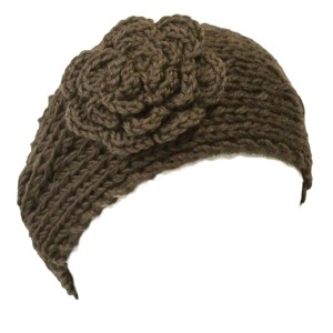 Hand Knit Floral Headband - 1 of 1