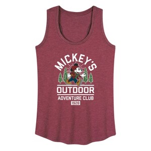Women's - Disney - Mickey's Outdoor Adventure Club Graphic Racerback Tank - 1 of 4