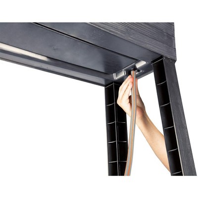 Urban Black Polypropylene Elevated Balcony Planter Box