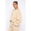 Mocamel Women's Solid Color Simple Tracksuit， Loose Fit Long Sleeve Top and Pants Set - 2 of 4