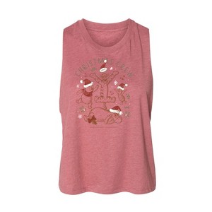 Women's - Winnie the Pooh - Tigger, Pooh, Eeyore, & Piglet Christmas Crew Graphic Racerback Tank - 1 of 2
