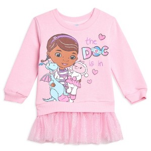 Disney Doc Mcstuffins Fleece Costume Sweatshirt Dress Toddler to Little Kid - 1 of 2