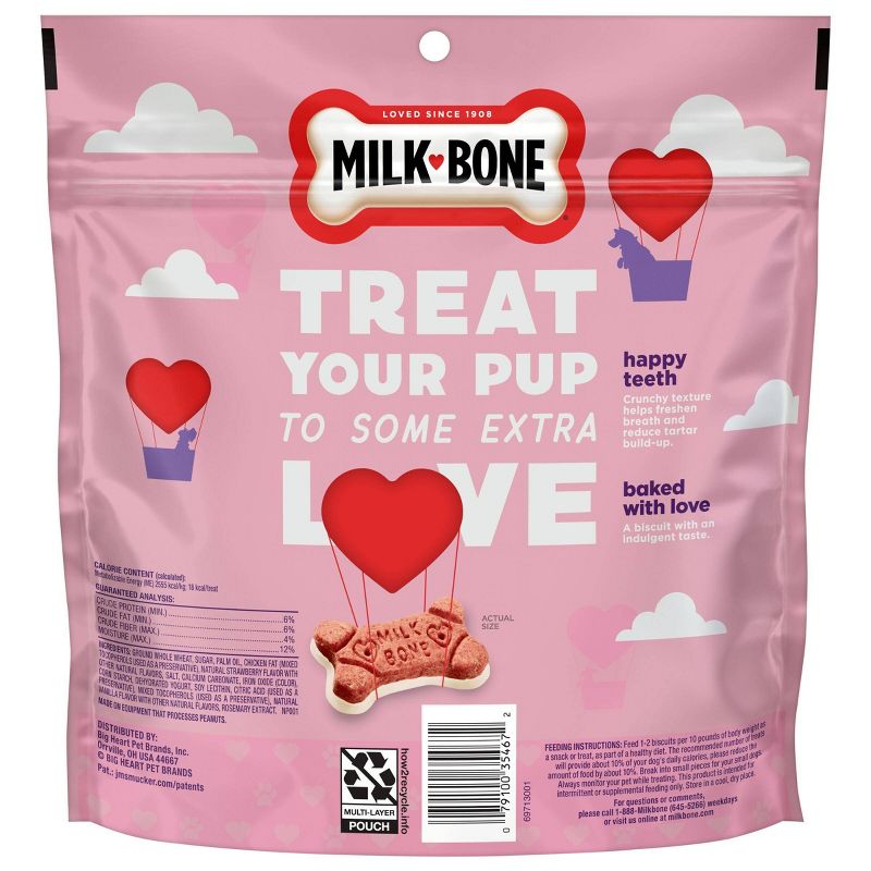 Milk-Bone Dipped Strawberry Flavor Valentine Dog Treat Biscuit - 10oz, 3 of 6