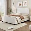 CAVINAS King/Queen/Full Size Linen Upholstered Platform Bed Frame with High Headboard Wingback,No Box Spring Needed - 2 of 4