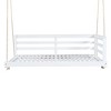 YOOCOZZ Wooden Patio Country Twin Size Swing Daybed with 4pcs 96-inch Hemp Ropes - 3 of 4