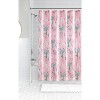 LunaLulinlk Kids Pink Unicorn Shower Curtain with Hooks - 3 of 4
