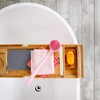 Glamlily 2 Pack Silicone Shower Brush Back & Body Scrubber & Exfoliator, Green, Pink - 2 of 4
