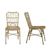 NicBex Rattan Patio Dining Chairs Set of 2,PE Wicker Outdoor Chairs with High Backrest,Kitchen Chairs for Dining Room,Patio - 2 of 4