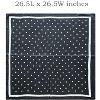 Wrapables Satin Neckerchief Square Scarf 26.5 x 26.5 Inches, Black with Dots - 2 of 3