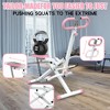 NAYSAYE Squat Machine Exercise Equipment 250 Lbs Squat Rowing Machine with Home Workout Machine Leg Glute Trainer for Full Body, Pink, 37"*11"*9" - 4 of 4