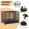 Dog Crates Folding Metal Wire Crates Dog Kennels Outdoor and Indoor Pet Dog Kennel, Max Load 300Lbs with Double-Door, Divider Panel, Removable Tray - 3 of 4