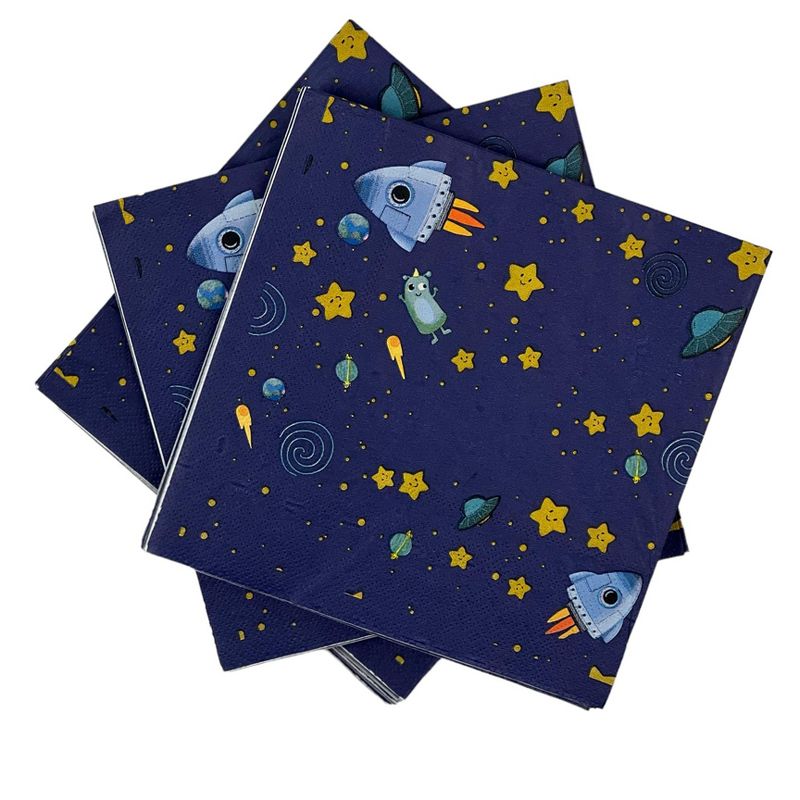 Anna + Pookie Boy Astronaut Disposable Paper Party Napkins 20 Ct., 2 of 4