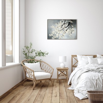 Cherry Blossom Branches Framed Canvas Wall Art 33" x 23"