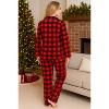 ADR Fleece Women's Pajamas Pants & Long Sleeve Button Down Pajama Cozy PJ Set - 2 of 3