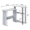 Vynxaria L-Shaped Rectangular Writing Desk with 3-Tier Bookshelf - Ergonomic Workspace - 3 of 4