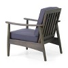 Willowbrook 2pc Acacia Wood Club Chairs - Gray/Dark Gray - Christopher Knight Home - 3 of 4