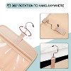 Women's Travel Hanging Toiletry Bag with Jewelry Compartment, Medium Waterproof Hanging Makeup Accessory Bag, Toiletry Set with Trolley Strap, Blue - 3 of 4