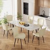 Dining Chairs Set of 2/4/6, Modern Upholstered Pu Leather Kitchen Side Chairs Comfy Backrest - 4 of 4