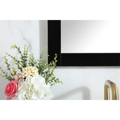 Black Rectangular MDF Vanity Mirror 18x32 Inch