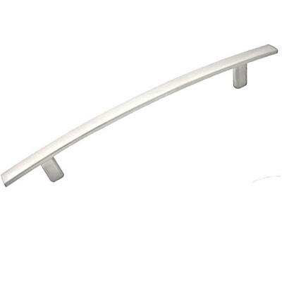 Satin Nickel Smooth Finish Modern Curved Handle Pull - 16 inches