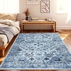 Stain Resistant Non-Slip Machine Washable Area Rug with Distressed Medallion Design for High-Traffic Homes - 3 of 4