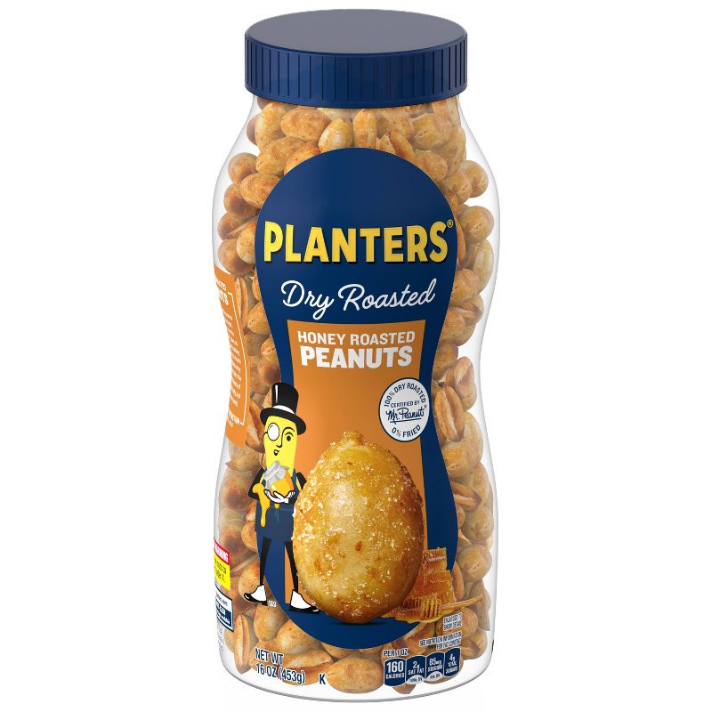 Planters Honey Dry Roasted Peanuts - 16oz, 2 of 10