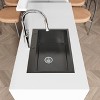 Gulches 27"x19" Black Overmount Single Bowl Kitchen Sink, 20 Gauge 304 Stainless Steel, with US Standard Drain & Hook - 4 of 4